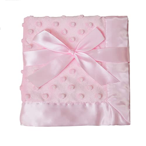 Američka kompanija za bebe Heavenly Soft Chenille Minky Dot sigurnosna deka sa svilenkastom satenskom