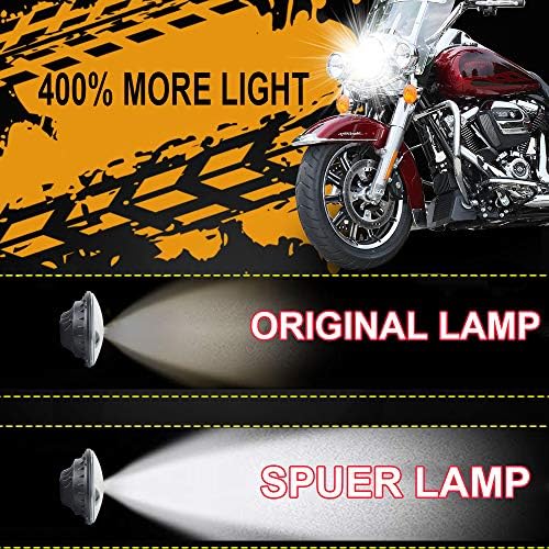 Akmties prednja svjetla za motocikle 5,75 inča 5 3/4 okrugla LED projekcijska prednja svjetla kompatibilna za