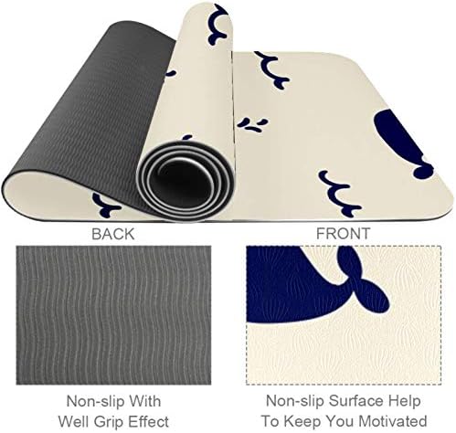 Siebzeh Whale Premium Thick Yoga Mat Eco Friendly Rubber Health & amp; fitnes non Slip Mat za sve