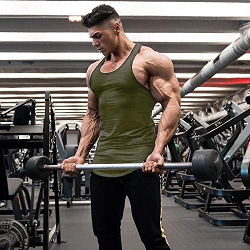 Mens Workout Stringer tenkovi za fitness performanse mišićne majice bez rukava, trening bodybuilding