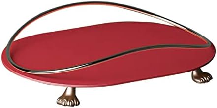 Zerodeko Valet Tray 1pc Box Crveno staklo poslužuje ručno izrađeno uređenje ladice Kupatilo Multi-košarice