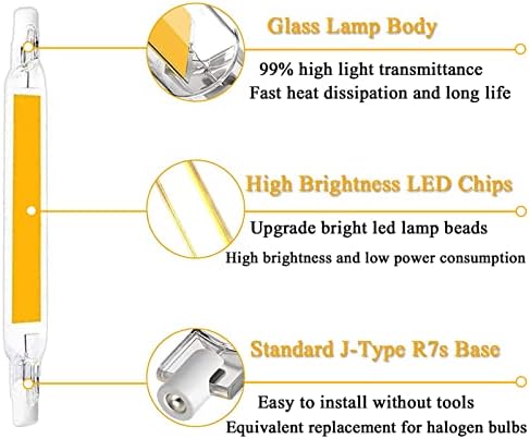 R7s LED sijalica, 78mm 10w R7s LED Sijalice visoke svjetline, 100w ekvivalentne halogene sijalice,