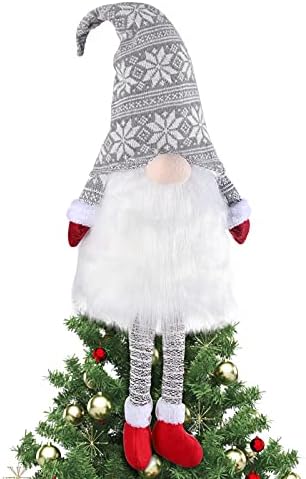 Božićno drvsko topper gnome, 32 inčni veliki ručni ručni švedski Tonte Xmas Gnome stablo dekoracija,