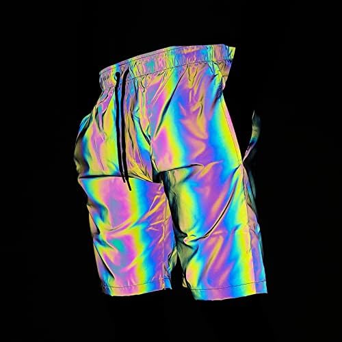 Akkad Kuti Muškarci Reflektivne kratke hlače Noćni sjaji Fluorescentni jogger casual trkaći džepovi