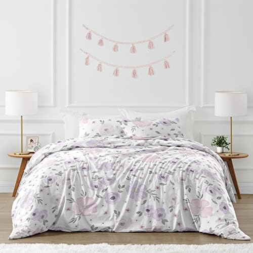 Sweet Jojo dizajn Lavanda ljubičasta, ružičasta, siva i bijela shabby chic akvarel cvjetna djevojka puna