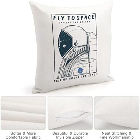 Bacanje jastuk 18x18 inča, astronaut u svemirskom kvadratnom jastuče, svemir smiješni životinjski