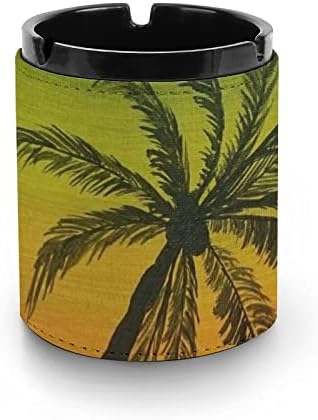 Havajski palme PU kožne pepeljarske cigarete Držač za ladicu za cigare za kućnu kancelarijsko uređenje automobila