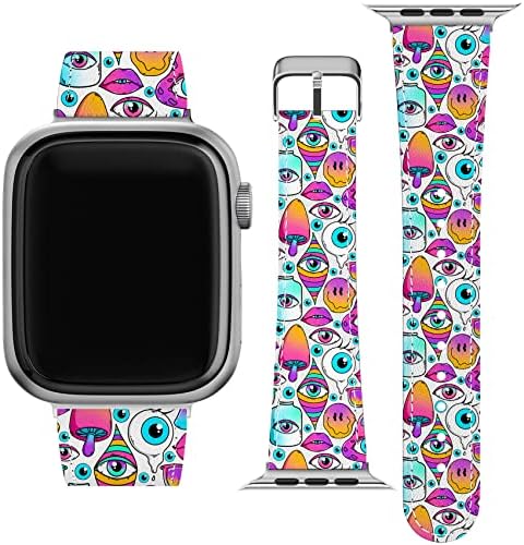 Zamjena bake za zglobove za Apple Watch serija 7/6/5/4/3/2 / 1 / SE Dizajn PU kožnog zamenski remen