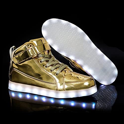 IGxx led svetle cipele za decu visoke patike svetle cipele za dečake Gilrs USB punjenje trepereće svetleće trenerke