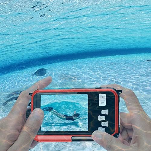 EDEALZ 48MP megapiksel Vodootporni digitalni fotoaparat Full HD 1080p Dvostruki displej za podvodne