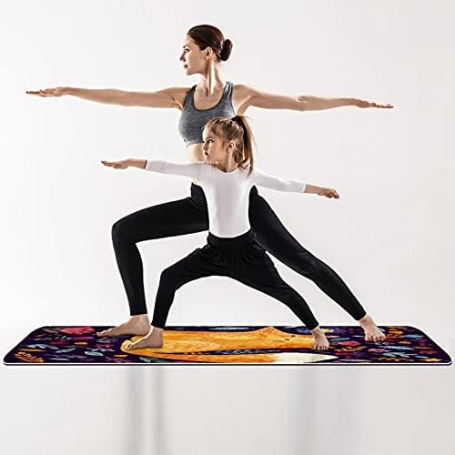 Akvarel Painting Fox Extra Thick Yoga Mat - ekološka neklizajuća Vježba & podloga za fitnes podloga
