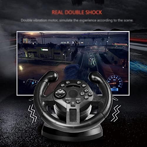 Jimceku Steeewheel sa papučicama Racing Game Pad 180 stupnjeva Steewheel Vibracijske džojstike Fit za PS3 Game Remote Control Wheels pogon