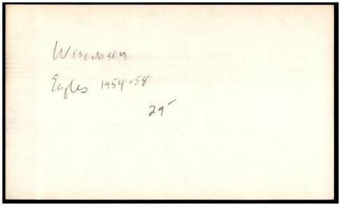 Ken Huxhold potpisana indeksna kartica 3x5 potpisana ' 54-58 Eagles Wisconsin 91183 - NFL rezani potpisi