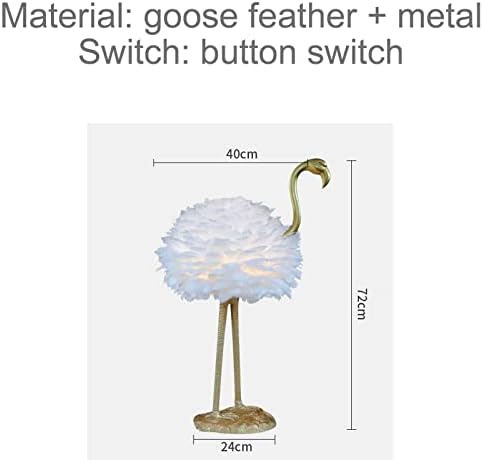 Featherska lampica LED lampica Flamingo oblik sa daljinskim upravljačem, noćnom ormarićem za ukrašavanje