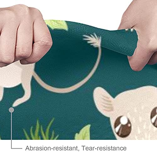 Siebzeh Hamster Mice Carrot Leaves tamnozelena Premium debela prostirka za jogu Eco Friendly Rubber
