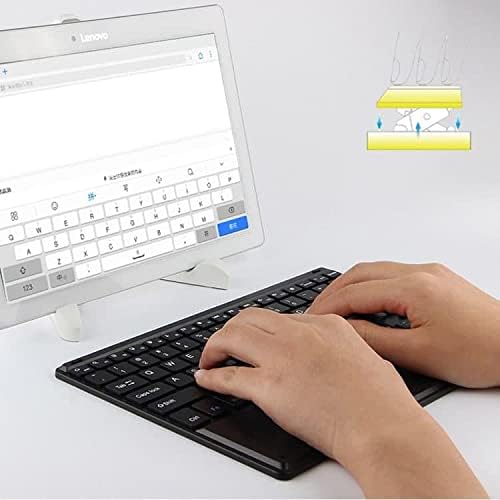 BoxWave tastatura kompatibilna sa Samsung Galaxy A22 5G-SlimKeys Bluetooth tastatura sa Trackpadom, prenosiva Tastatura sa Trackpadom za Samsung Galaxy A22 5G-Jet Black