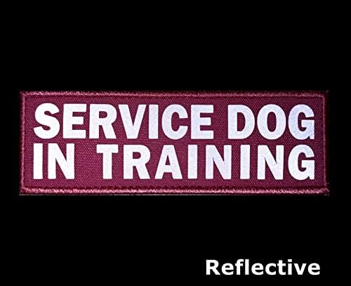 JUJUPUPS roze reflektirajuće zakrpe za pse 2 paketa servisnog psa ，u obuci， ne mazite, oznake sa zakrpama za prsluke i pojaseve