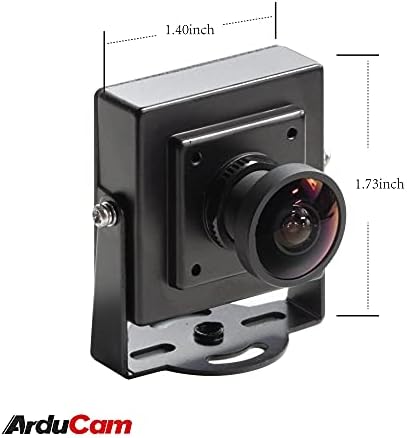 Arducam Fisheye USB kamera sa niskim svjetlom sa Mini metalnim kućištem, 2MP 1080p IMX291 širokougaoni