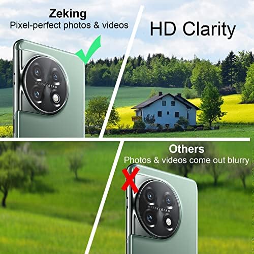 Zeking [3+3 pakovanje za OnePlus 11 5G Flexble zaštitnik ekrana i zaštita sočiva kamere, HD Clear Anti-Scratch