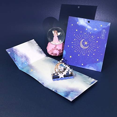 Papir Spiritz Moon & Star rođendan Pop up kartica sa kovertom, Handmade 3D čestitka Najbolji poklon za Majčin