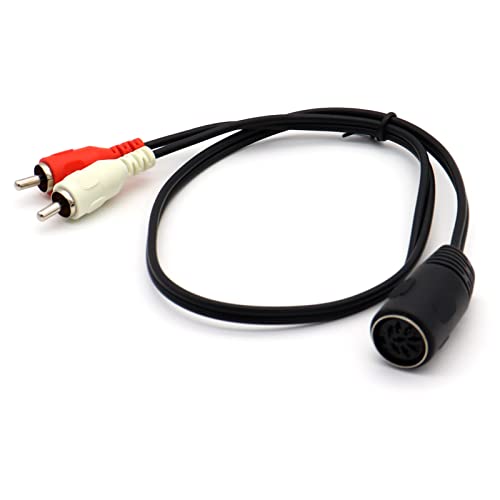 Lokeke din 8pin do 2rca kabela, din 8 pin ženska do 2rca crvena bijela muško stereo audio kabel kabela za zvučnu opremu Prijemnik CD player