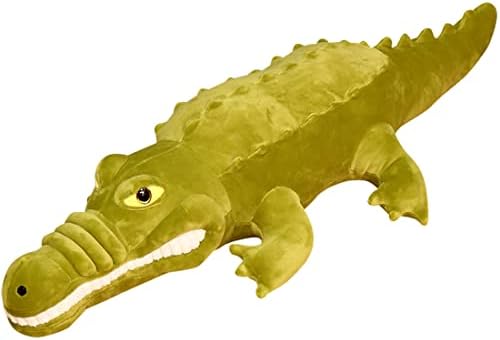 Elainren gigant Crocodile Plish Lifelike Alligator igračka meko zagrljaj jastuk zagrljaj Gator Punjene životinje Dolls Pokloni Xmas Rođendan, Zeleno / 29.5inch