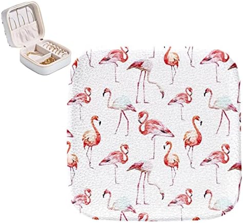 Javenproeqt Elegant Pink Flamingos Mali putni nakit, Mini fuse za devojčice Žene Prstenje naušnice Ogrlice za pohranu Organizator Držač
