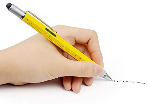 Jasput Gift Tool Pen, 6 u 1 višenamenska olovka sa hemijskom olovkom,lenjir,olovka,nivo,odvijač,personalizovani alat za olovku Gadget Pen poklon za muškarce čarapa Stuffers Tata pokloni,Božić,rođendan,dijete, učitelj