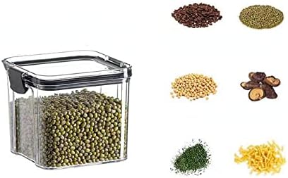 AxleZx kvadratna prozirna limenka kuhinjska kutija za čuvanje žitarica Snack kanta za suho voće 460ml