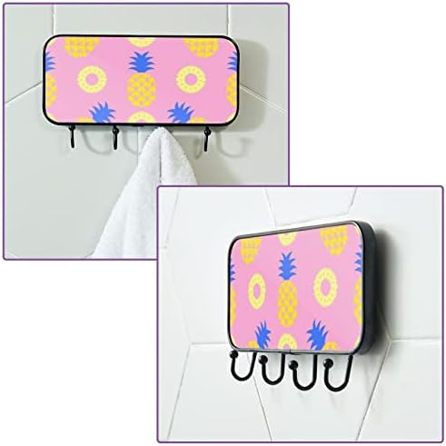 Držač ručnika Zidni ručnik za ručnik kupatilo dekor ogrtač ogrtač Odjeća pop ananas uzorak ružičasta