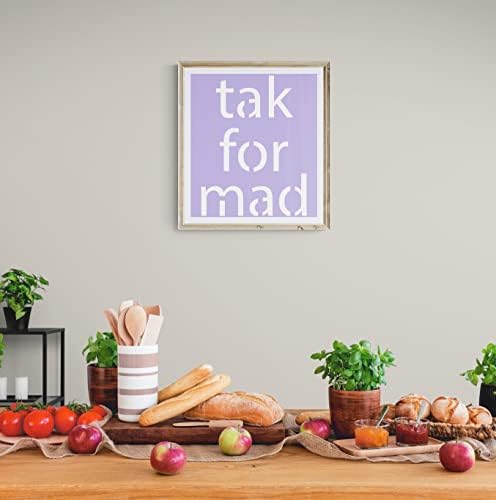 Danski šablon - DIY Kuhinjski dekor znak Tak za Mad Best vinil velike šablone za slikanje na