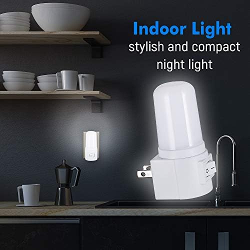 Maximm LED ručni Prekidač za uključivanje/isključivanje Plug-in noćno svjetlo, svijetlo bijelo, [2 Pakovanje], Unutrašnje svjetlo kupatilo, hodnik, stepenice, ostava, vešeraj i garderober kompaktan i energetski efikasan