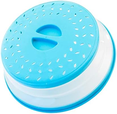 Sklopivi mikrotalasni poklopac za prskanje za hranu sa silikonskim prostirkama, 10,5 inča, pogodan za pranje u mašini za sudove, poklopac za mikrotalasnu ploču sa ventilacionim ventilom, silikon bez BPA & plastika