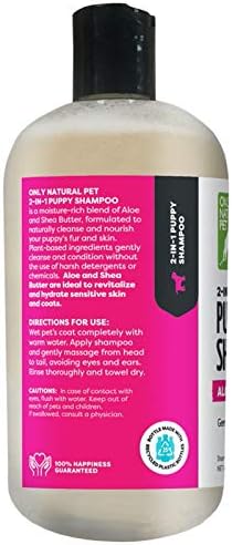 Samo prirodni šampon za štene za kućne ljubimce s aloe + Shea maslacem - 2 u 1 hidratantna Formula na biljnoj