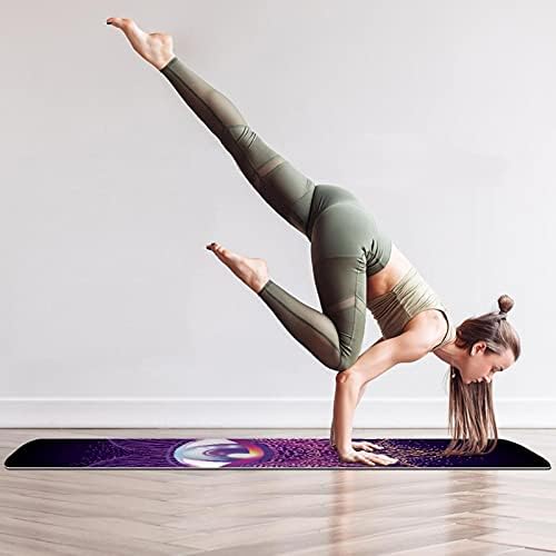 Debela neklizajuća Vježba & amp; fitnes 1/4 prostirka za jogu sa geometrijom eye Purple Print za Yoga