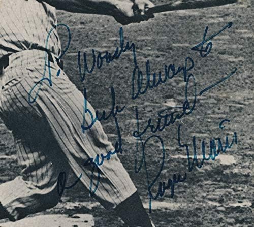 Roger Maris Yankees potpisan / autogramiran 1961 Wire FOTO PSA / DNK 158329