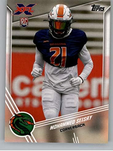2020 TOPPS XFL 23 Mohammed Seisay RC Rookie Seattle Dragons Football Trading Card
