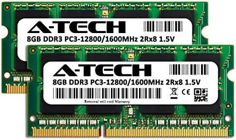 A-Tech 16GB komplet memorije RAM za Lenovo Ideacentre AIO 300-22ACL - DDR3 1600MHz PC3-12800 Non ECC So-DIMM 2Rx8 1.5V - Laptop & Notebook