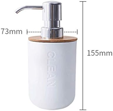SOAP dispenzer za boce dispenzer za čišćenje ekološki prihvatljivo PP materijal sapun sapuni ručni ručni sapun za tuš gel flaširani bambusovi ukras za ukrašavanje sapuna sapuna za uvlačenje kupaonice (bijeli)