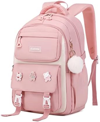 Qhrids ruksak za djevojčice estetski ruksaci za Laptop 15,6 inča Dječija torba za osnovne fakultete Kawaii