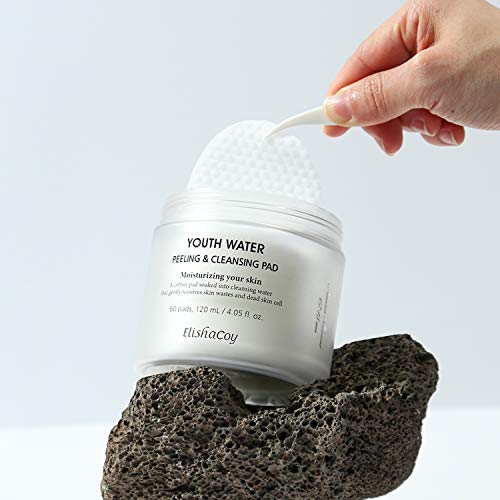 ELISHACOY Youth Water piling & amp; jastučić za čišćenje 60 listova-jastučići za čišćenje šminke