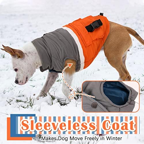 Ikipuko Dog zimska jakna, hladnjak za pse s toplim kaputom od pogubljenog premagnutim kaputom sa jaknom od