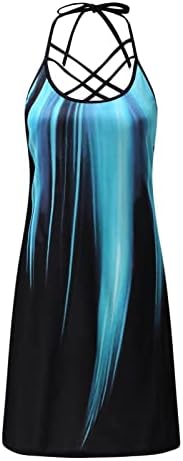 Ljetni sarafan za žene Sexy Cross Strappy Tank Dress A-Line Cami Dress Loose Beach Dress For Ladies