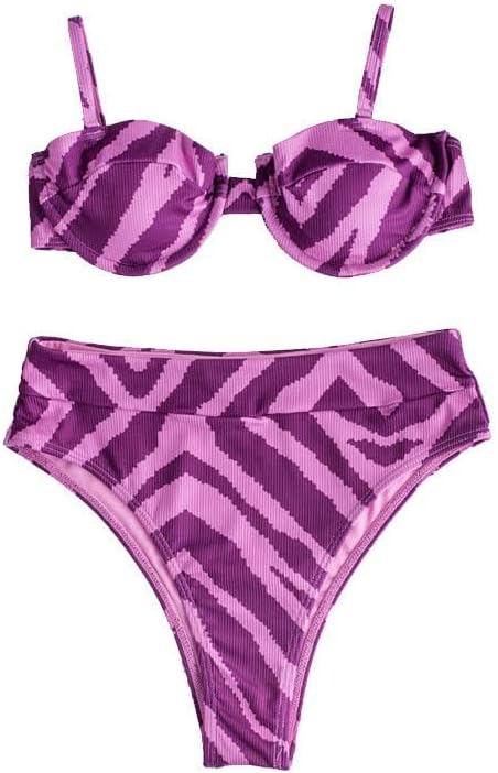 Krav bikini Žene Modni seksi prugasti ispis Split bikini set kupaći kostimi kupaći kostim scoop bikini vrhovi za žene