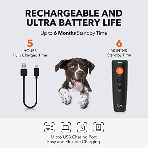 Pas za pasku Kontrolni uređaj Dvostruki zvučnici 2-u-1 ultrazvučni trening za pse i uređaju protiv lajanja,