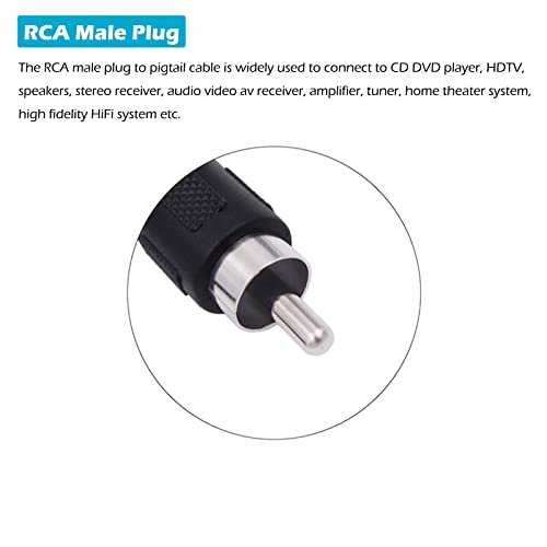 FANCANSEE 2 SPEAKER žica RCA muški utikač priključak za konektor za goli žica Otvoreni kraj Pigtail Audio Video