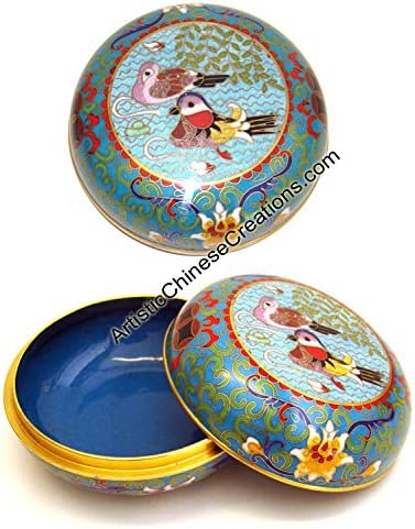JMC Pokloni Trgovine Kineske Cloisonne Art - Ručna kineska klisonna kutija - Mandarinske patke