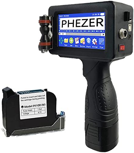 Phezer nadogradio P16 ručni inkjet štampač za bilo koju površinu sa brzim kertridžom s brzim tintom, inteligentnom mašinom za kodiranje 360 ​​° za datumu / vreme / barkod / QR Code / logotip