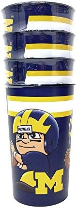 NCAA Party Cup, 4-Pack - višekratna, višenamjenska čaša za piće - pogodna za pranje u mašini za suđe-idealna za svakodnevnu upotrebu