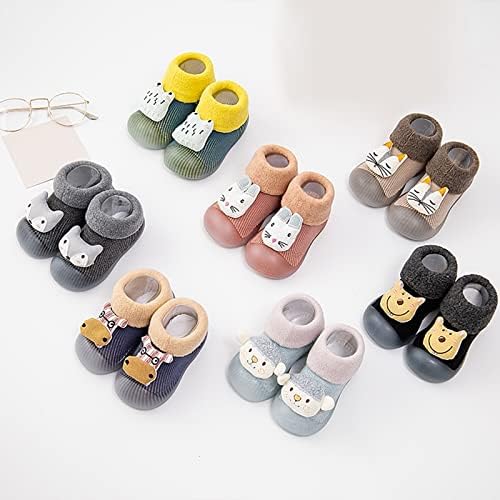 Obuća za novorođenčad Zimske todlere cipele meko dno zatvorene non klizanje topli kat crtani čarape za životinje podne čarape
